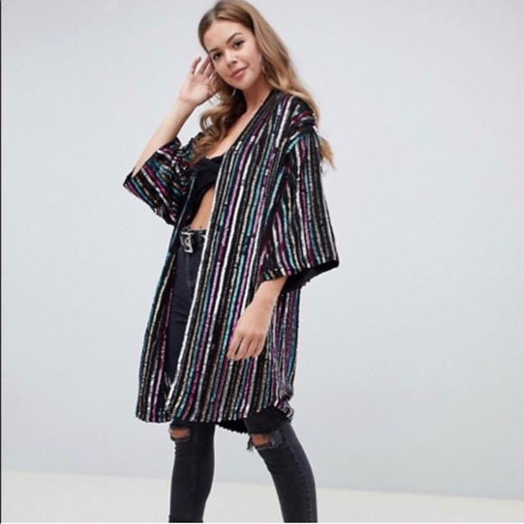 ASOS Jackets & Blazers - ASOS Sequin Kimono